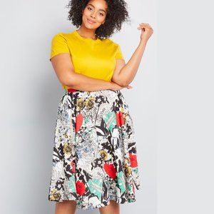 Dupenny Floral A-Line Skirt
